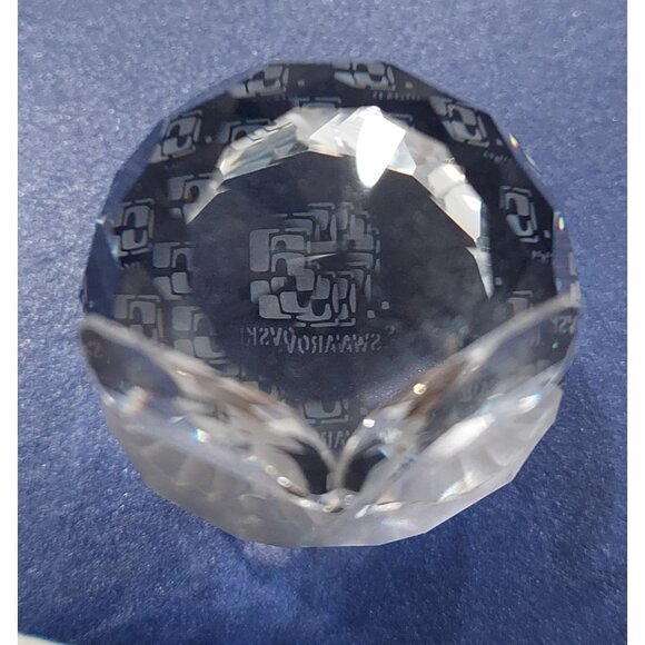 Swarovski Crystal Owls Retired Woodland Large 2" Small 1.5" Jewel Eyes Set Of 2 - Picture 9 of 15